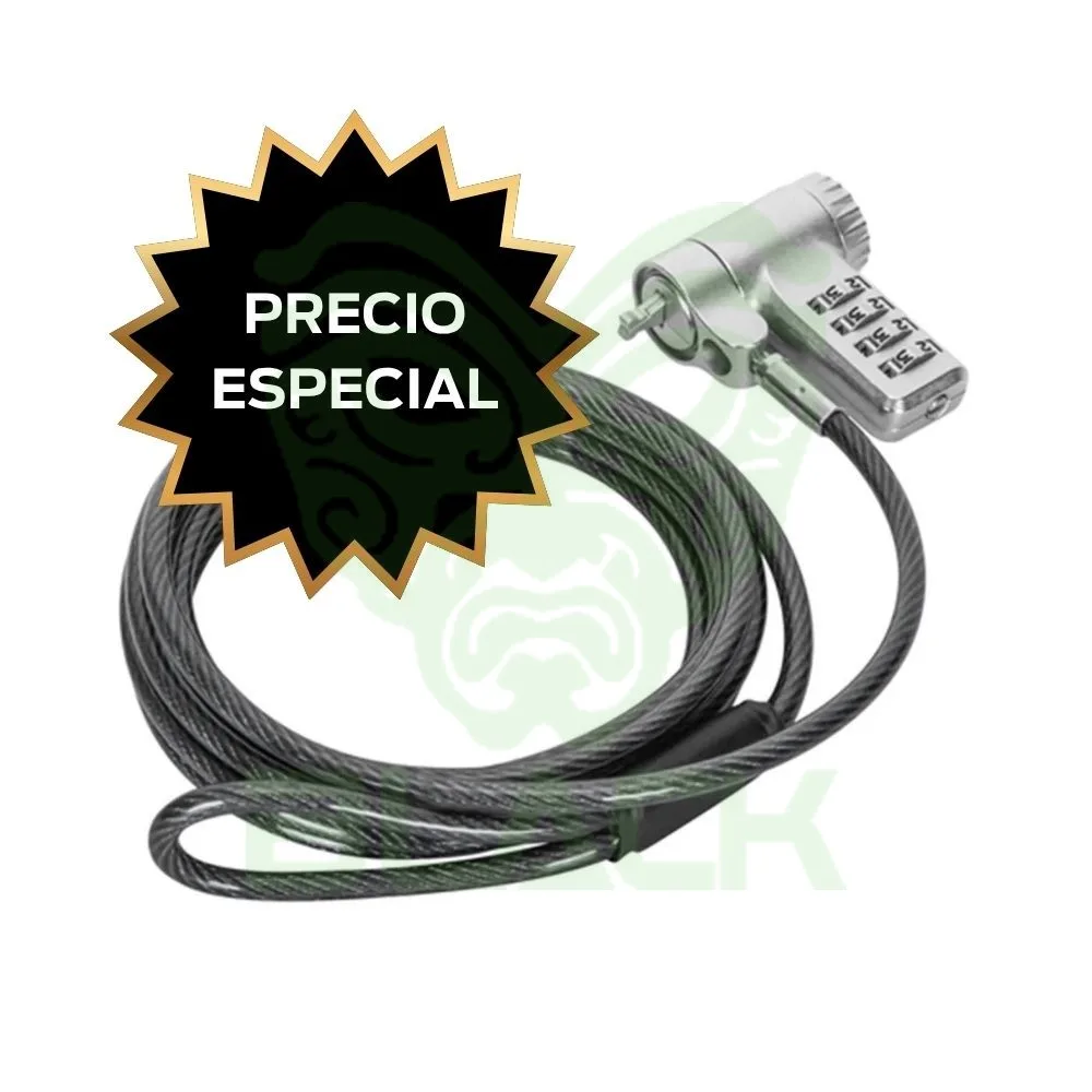 CABLE TARGUS COMBINADO RESETEABLE UNIVERSAL CANDAD...