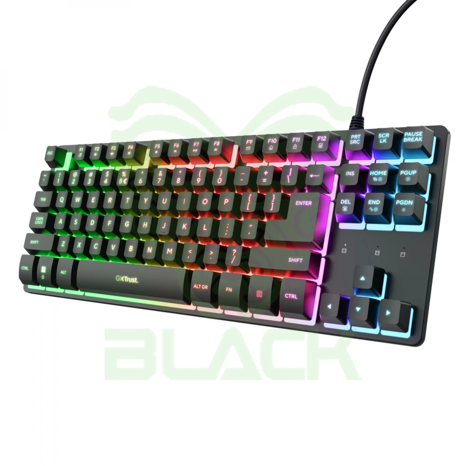 TECLADO TRUST THADO TKL BLACK ES GXT833