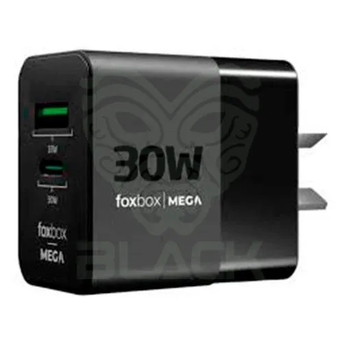CARGADOR DE PARED MEGA 100W BLANCO C/CABLE