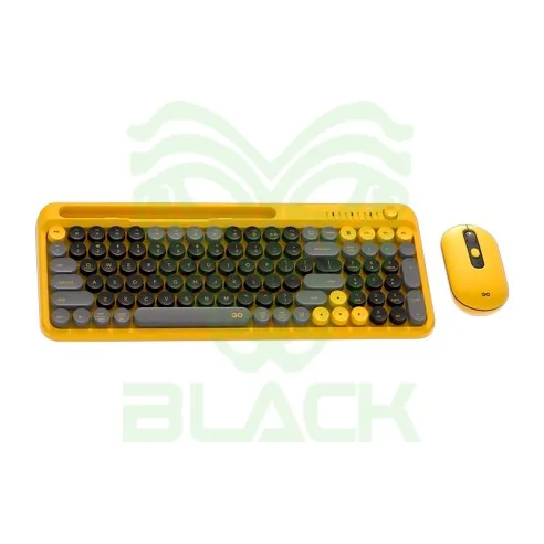 KIT TECLADO Y MOUSE INALÁMBRICO FANTECH GO MOCHI101 WK899 YELLOW 96% BT/2,4GHZ