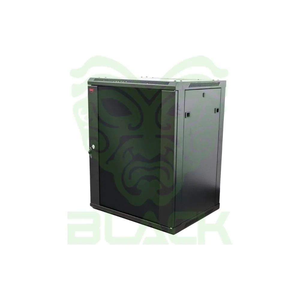 MURAL SOHO 15U - 500 MM - 19" PTA. CRIST./4SOPORTE...