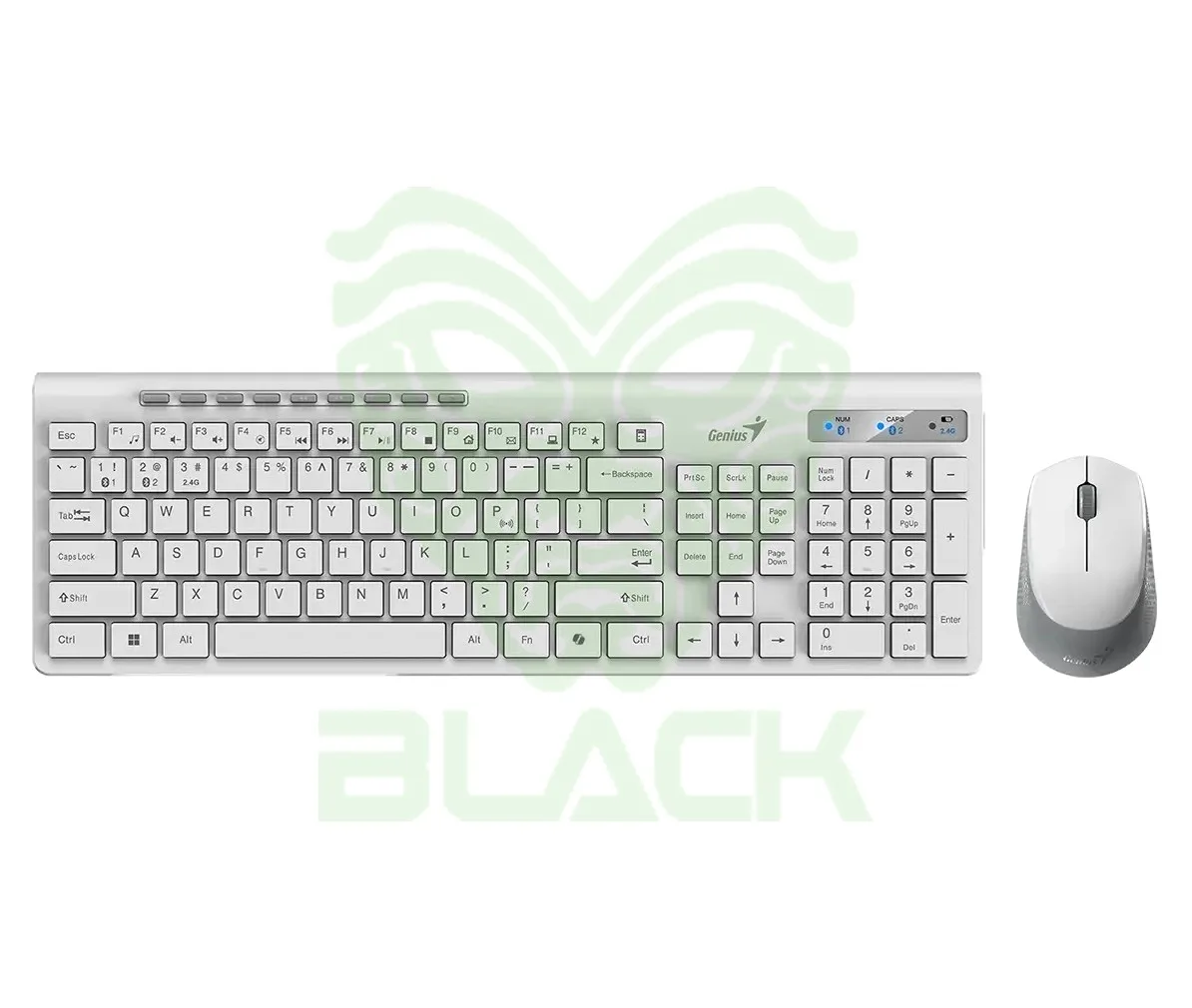 TECLADO + MOUSE GENIUS SLIMSTAR 8230,AI,WHITE,SP,BT+2.4GHZ