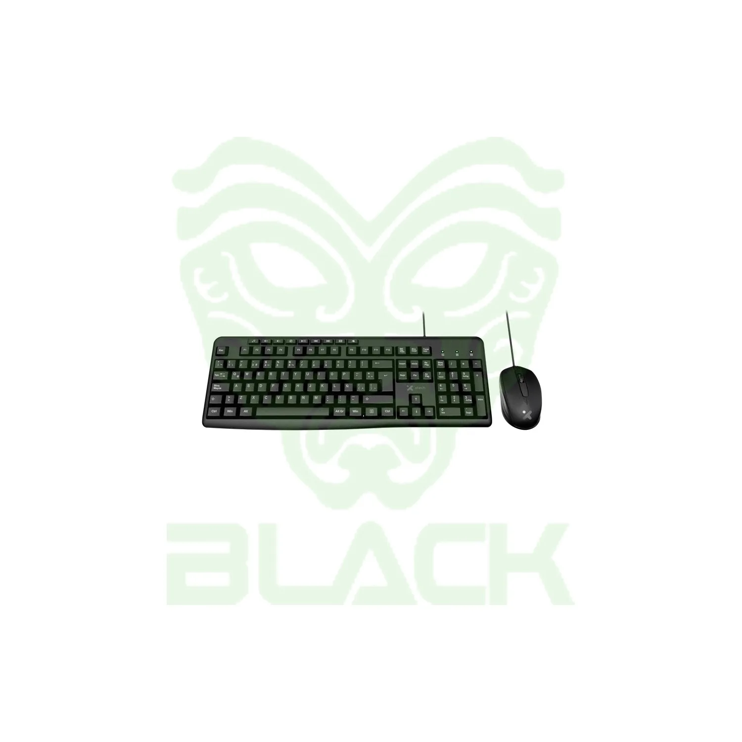 COMBO TECLADO Y MOUSE XTECH ESPAÑOL NEGRO USB
