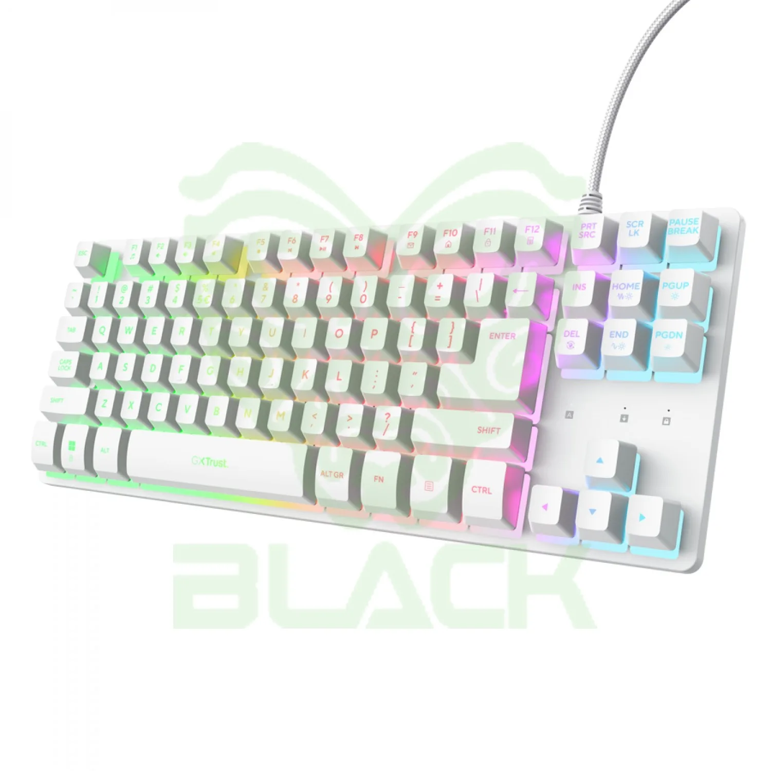 TECLADO TRUST THADO TKL WHITE ES GXT833