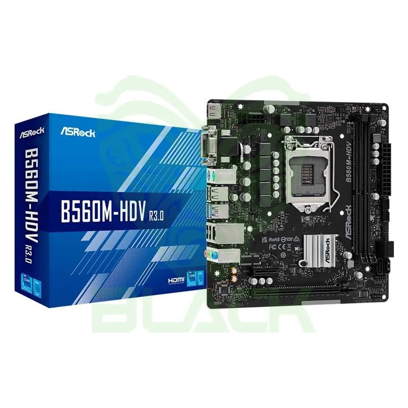 MOTHERBOARD ASROCK B560M-HDV R3.0 INTEL® SOCKET 1200 10/11MA. GEN.