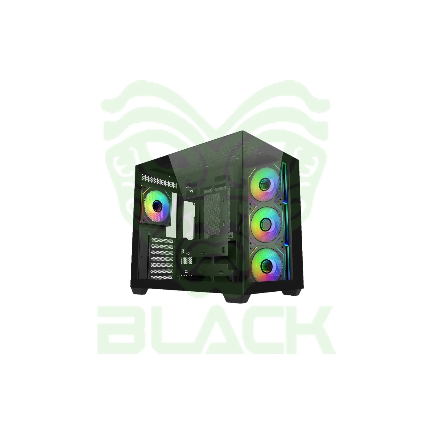 GABINETE COOLER MASTER ELITE 681 MID TOWER 4 FANS ARGB TEMPERED GLASS BLACK S/FUENTE