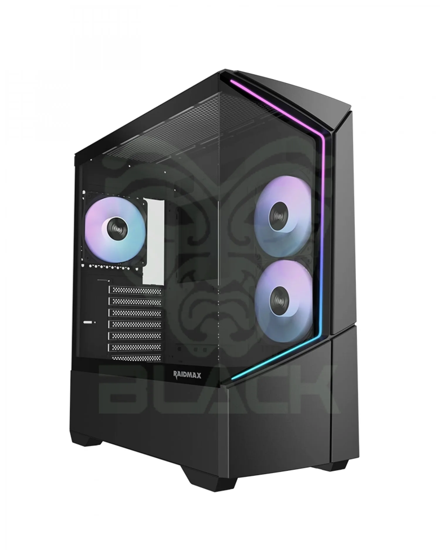 GABINETE GAMER RAIDMAX INFINITA I812 BLACK ARG TG E-ATX