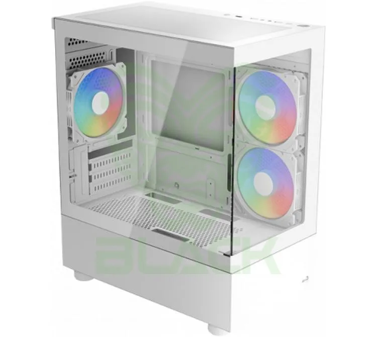 GABINETE AEROCOOL VIEWPORT WHITE 3X120MM ARGB FAN VIDRIO TEMPLADO