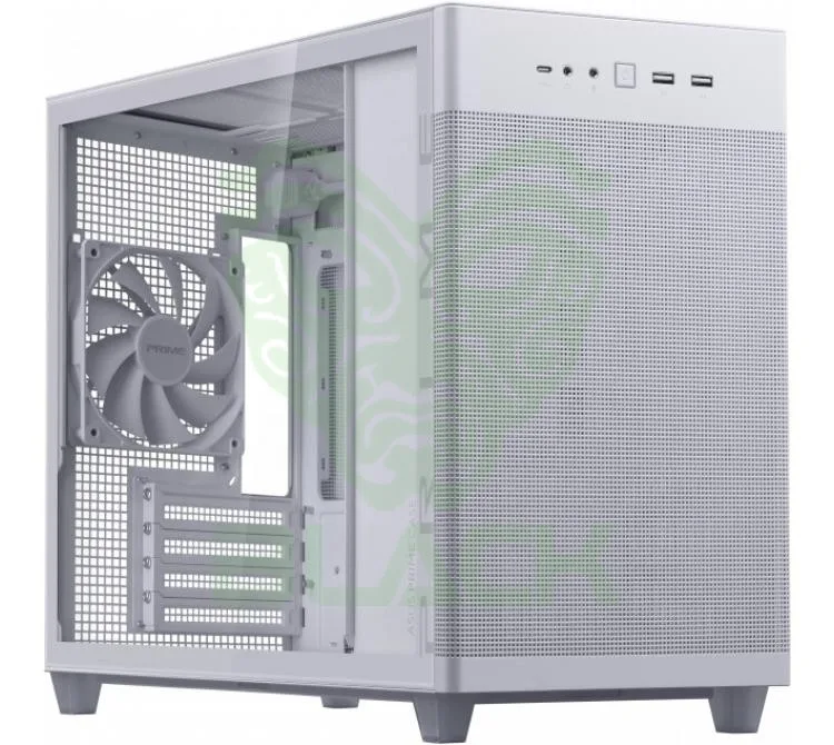 GABINETE ASUS PRIME AP201 TG WHITE VIDRIO TEMPLADO