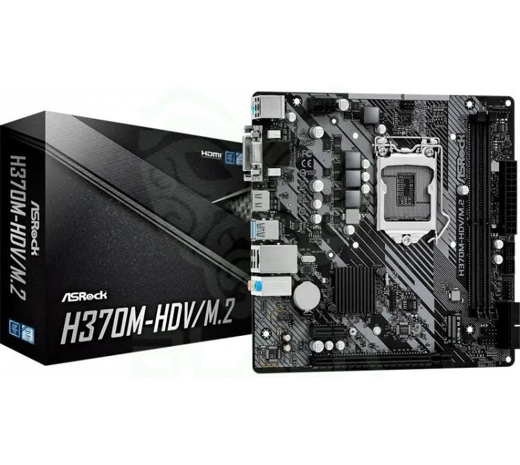MOTHER ASROCK CHIPSET H370 CML-HDV/M.2 TPM R2.0 DDR4 M-ATX S1200
