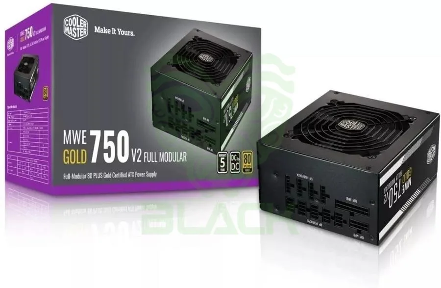 FUENTE COOLER MASTER MWE GOLD 750W V3 80 PLUS GOLD COLOR NEGRO