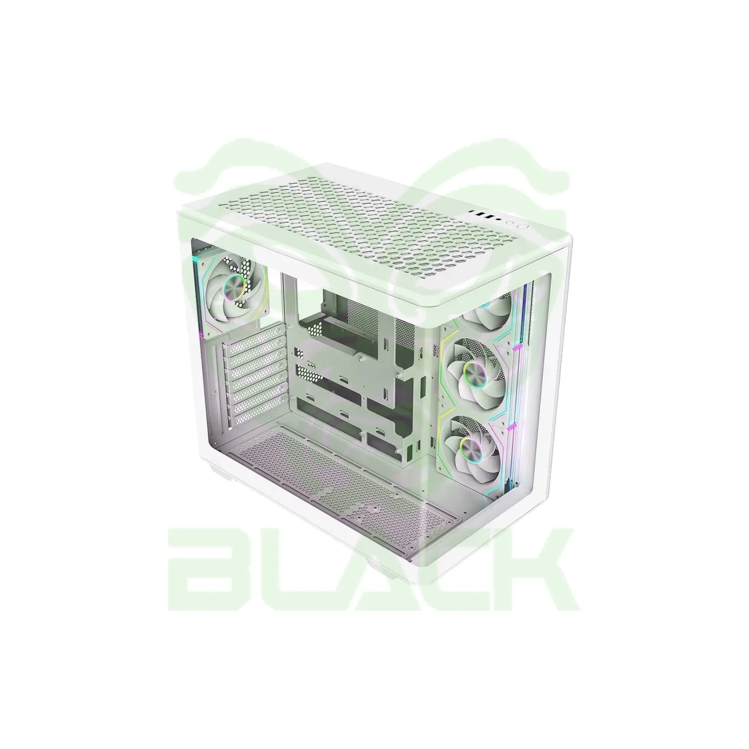 GABINETE NEGRO, CAJA ATX SEMITORRE CON CRISTAL TEM