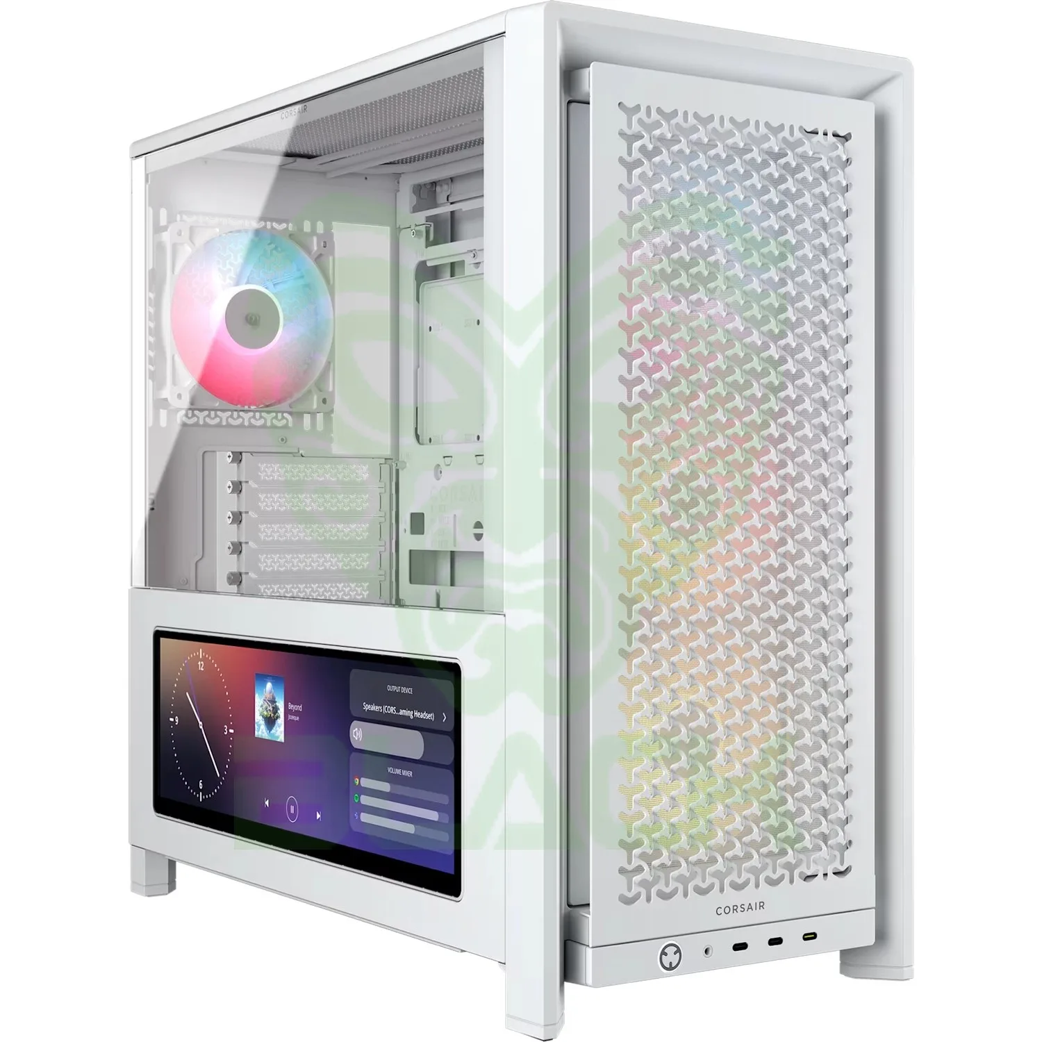 GABINETE CORSAIR FRAME 4000D LCD RS PERFORMANCE MID-TOWER BLANCO
