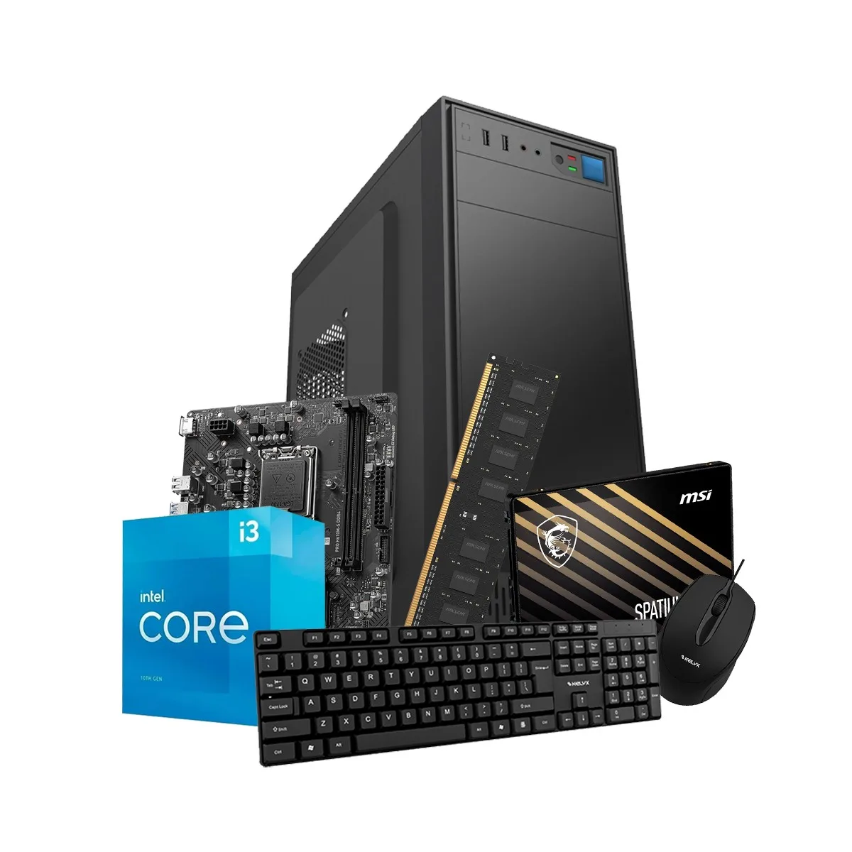 PC KELYX INTEL CORE I3-12100 8G SSD 480GB (MSI)
