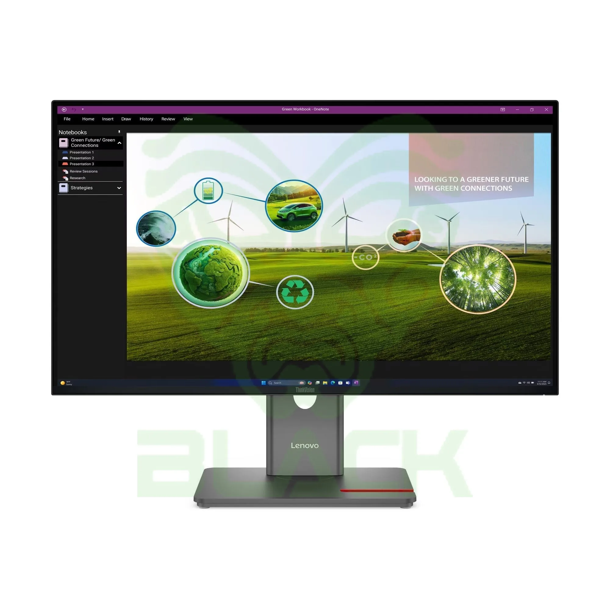 MONITOR LENOVO THINKVISION P27Q-40 27" QHD IPS USB-C, DISPLAY PORT, HDMI