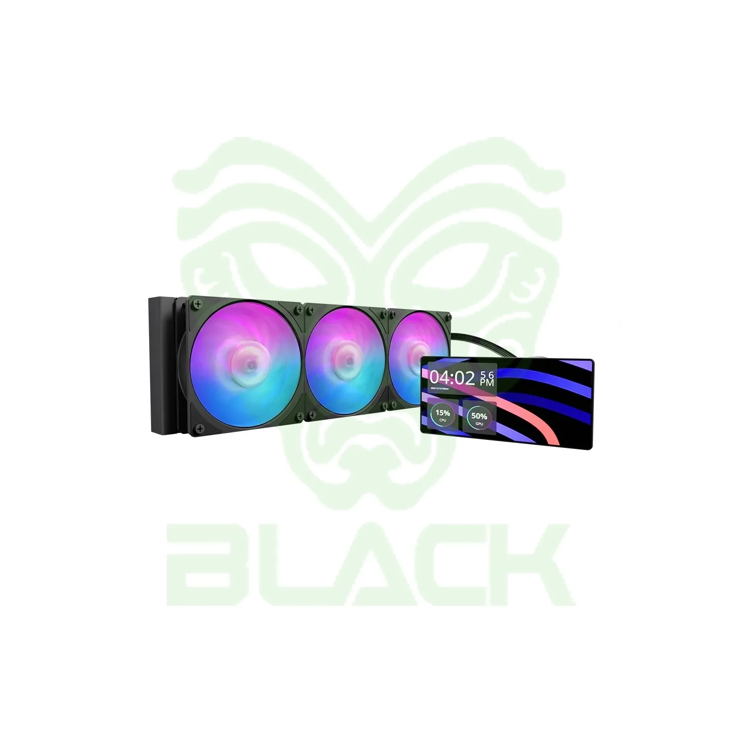 WATER COOLER COOLER MASTER MASTERLIQUID CORE LCD 6" 360 3 FANS 120MM ARGB BLACK