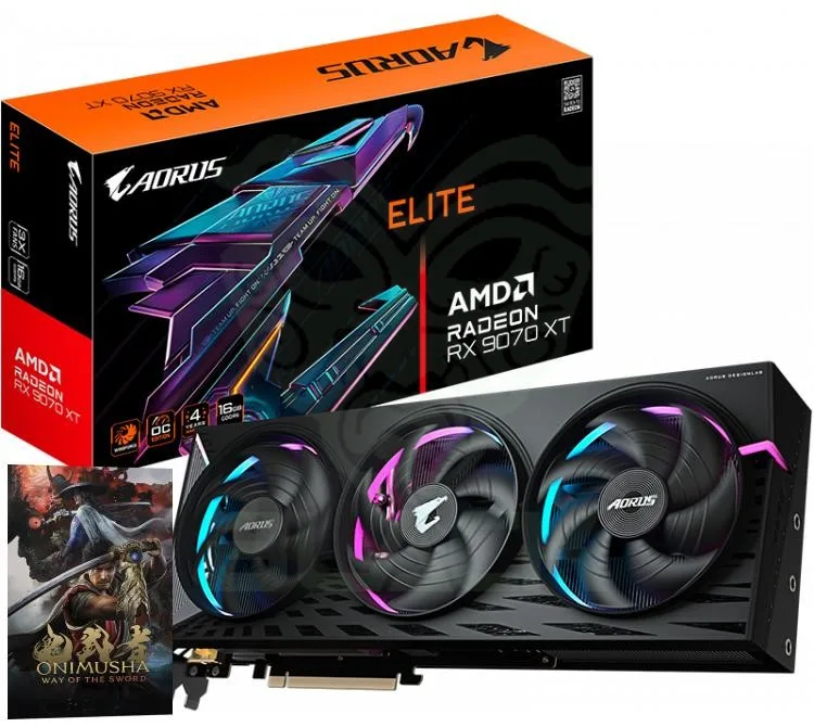 PLACA DE VIDEO GIGABYTE RADEON RX 9070 XT 16GB GDDR6 AORUS ELITE
