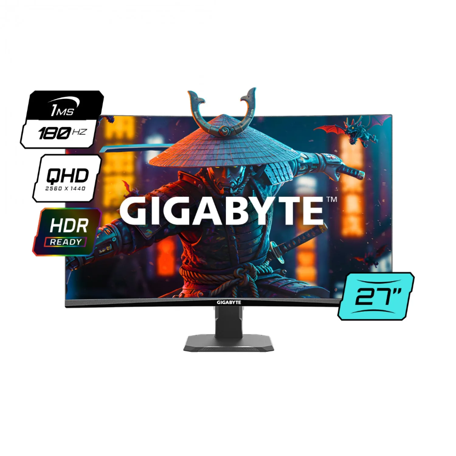 MONITOR 27" GIGABYTE GS27QCA SA (CURVO)