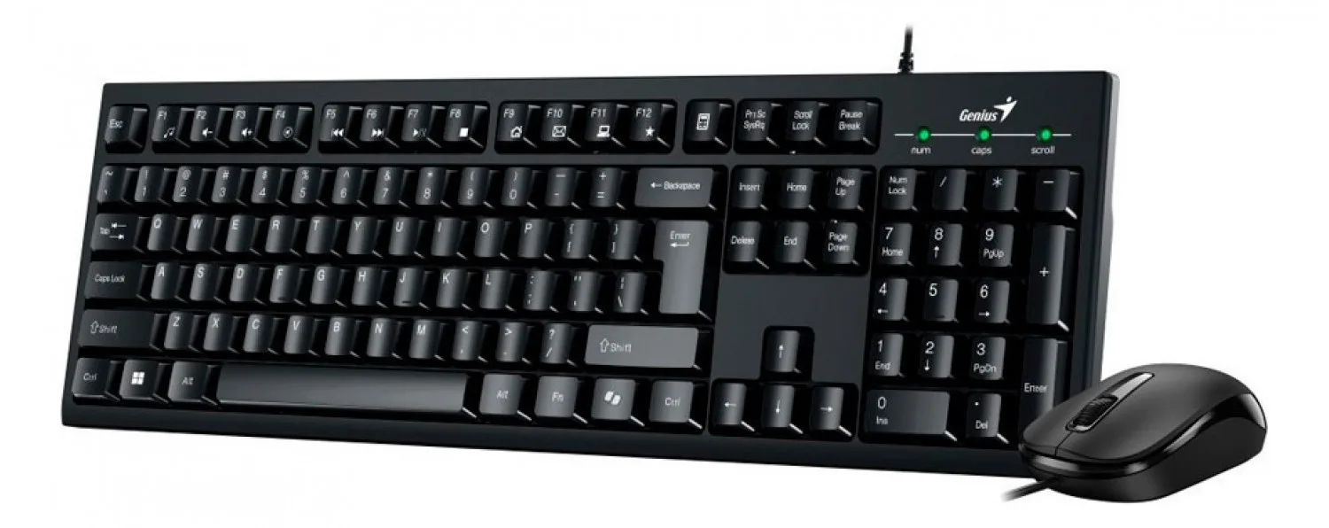 TECLADO + MOUSE COMBO USB GENIUS KM-100SE BLACK