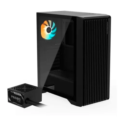 GABINETE GIGABYTE C103 GLASS PSU BUNDLE + FUENTE 650W GOLD 80+