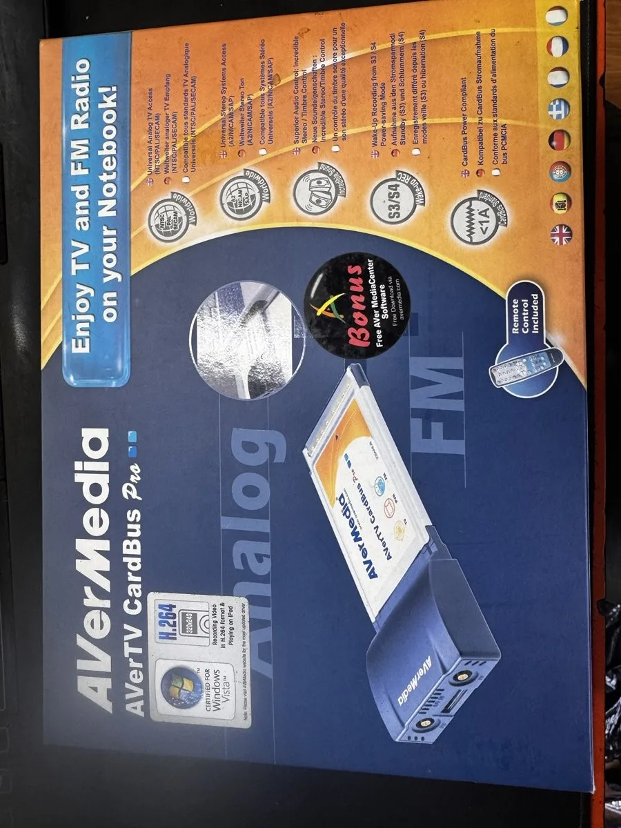 PLACA SINTONIZADORA TV AVERMEDIA AVERTV CARDBUS PRO (NOTEBOOK)