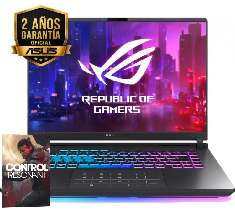 Notebook Gamer ASUS ROG Strix G16 16" AMD Ryzen 9 9955hx 32GB DDR5 SSD 1TB Rtx 5070 Win11 G614FP-RV088W