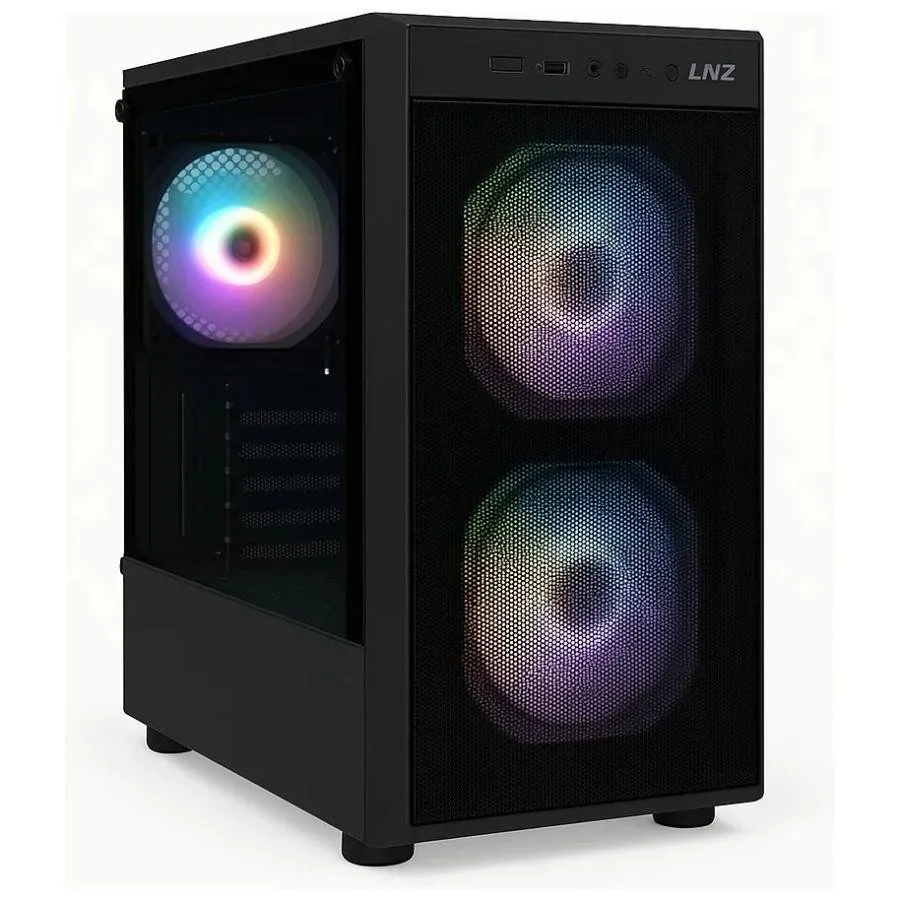 GABINETE LNZ M11 MESH 3 COOLERS FRGB VIDRIO TEMPLADO