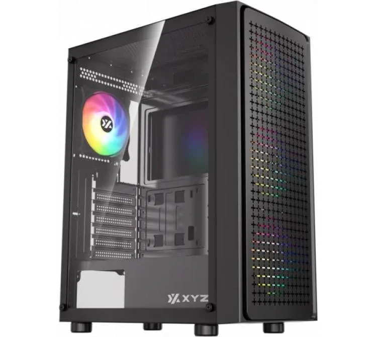 Gabinete Xyz Airone 70 Mesh Black 4x120mm ARGB Fans Usb-c Vidrio Templado
