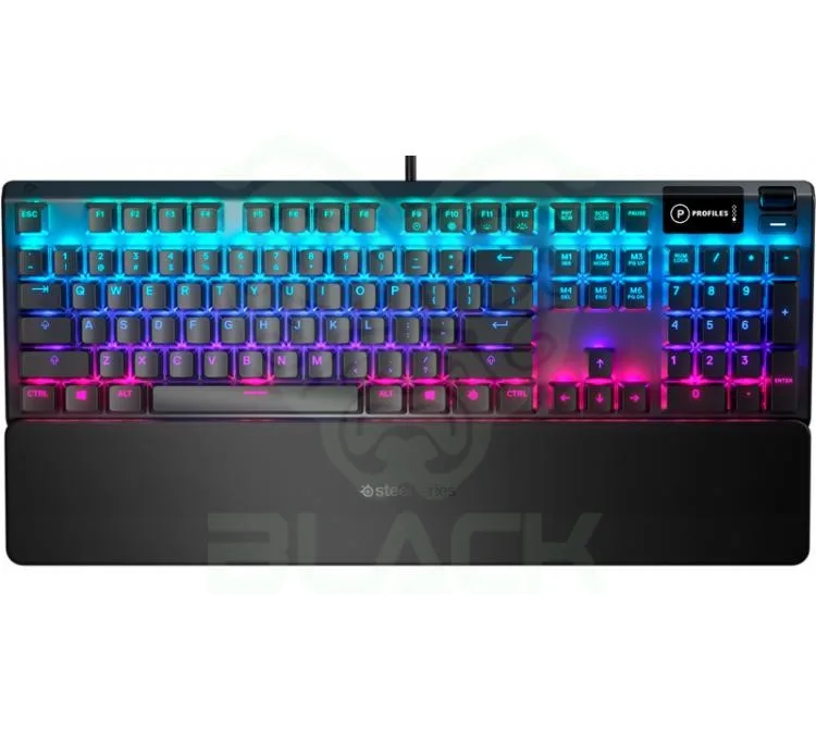 Teclado Mecanico Steelseries Apex 5 Oled Smart Display Switch Hybrid Blue RGB