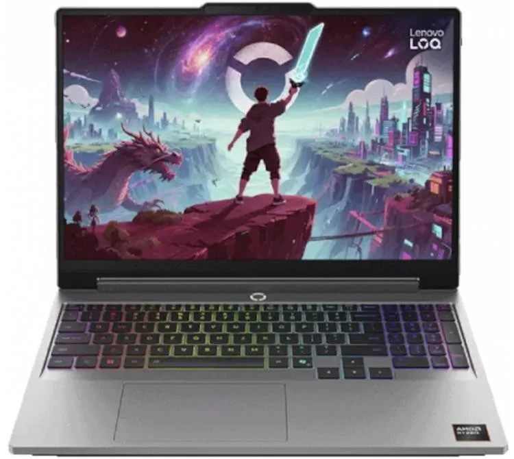 Notebook Gamer Lenovo Loq 15ahp11 83tn006lar 15.3" Fhd+ Ips 165hz AMD Ryzen 7 250 16GB DDR5 SSD 512GB Rtx 5050 8GB Free Dos Luna Grey 83tn006lar