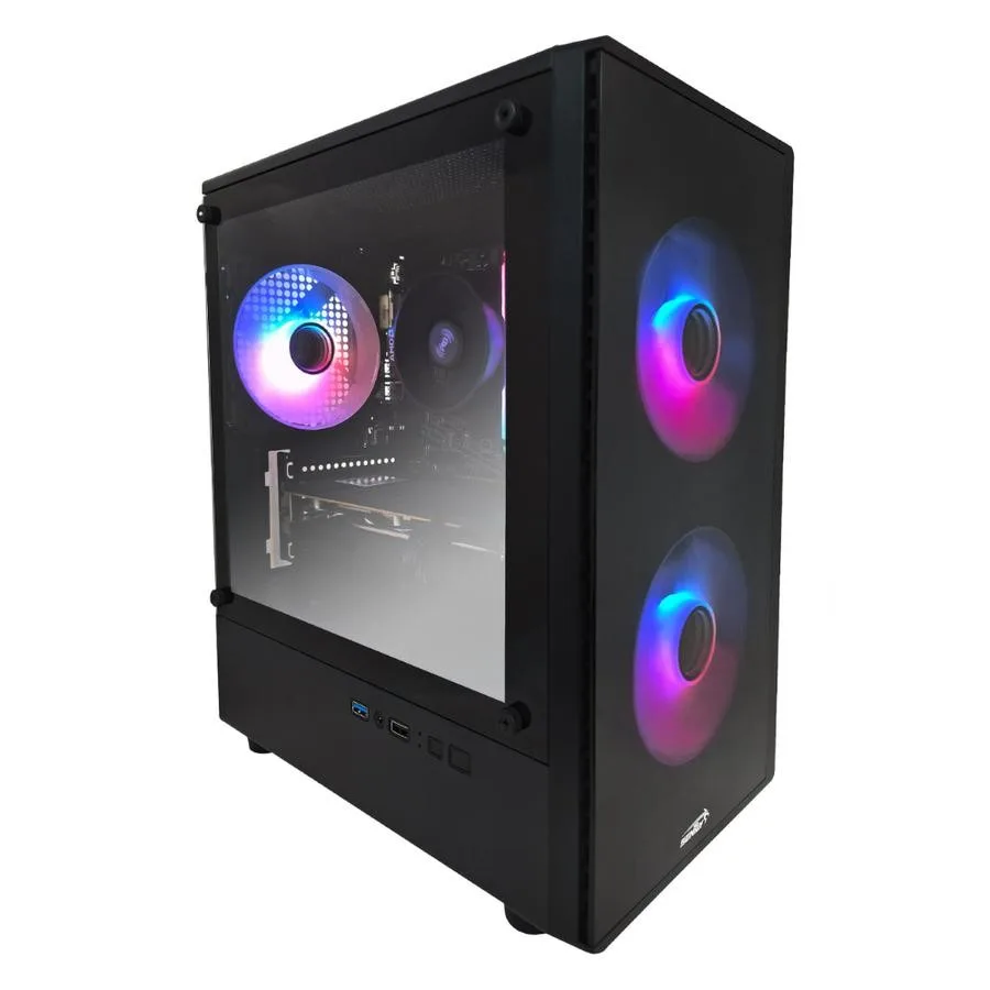 Gabinete Sentey T5 3 Fan ARGB Vidrio Templado Negro