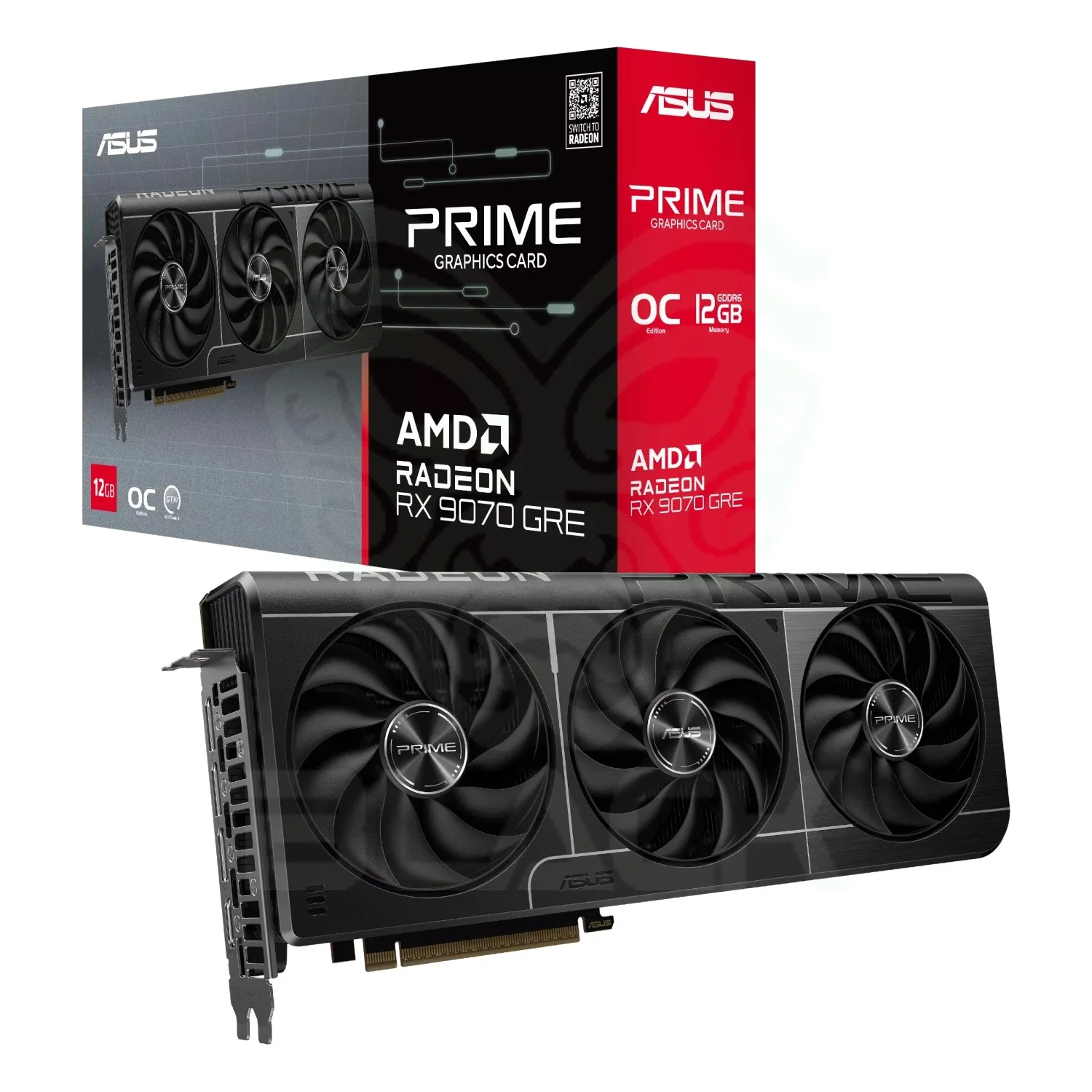 Placa De Video ASUS AMD Radeon Prime Rx9070 GRE O12G