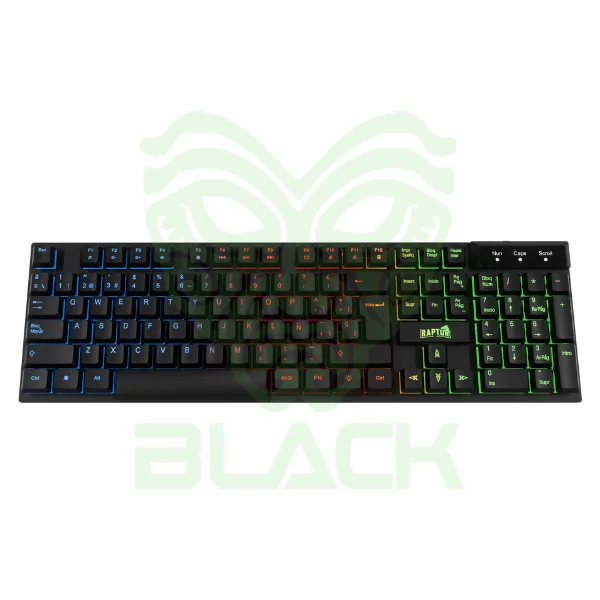Teclado Gamer Raptor Fireclaw M1 Membrana Rainbow 7 Colores