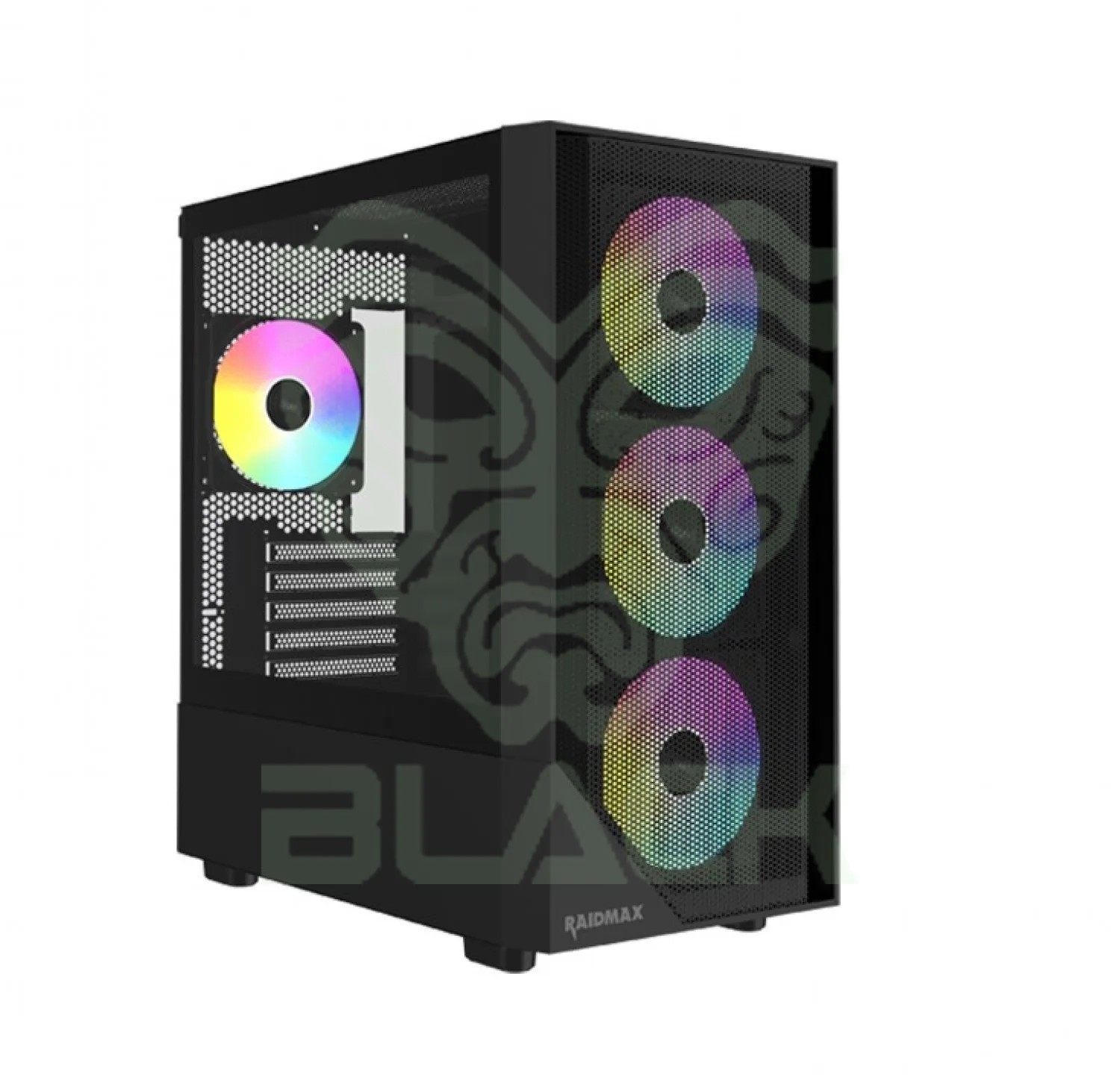 GABINETE GAMER RAIDMAX MESHIAN X609M BLACK MICROATX TG ARGB