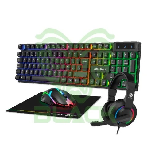 Combo Gamer 4 En 1 Solarmax Gc4p1503 (teclado + Mouse + Mousepad + Auricular)