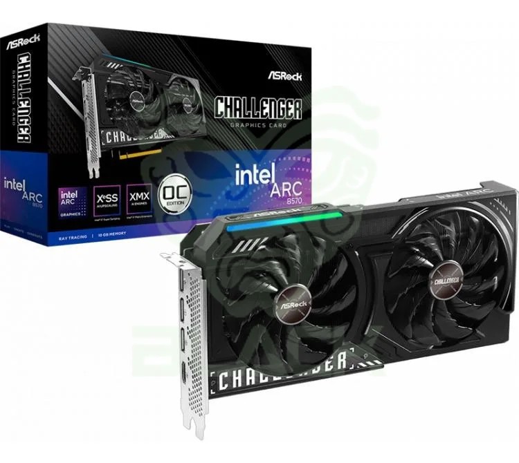 PLACA DE VIDEO ASROCK INTEL ARC B570 10GB GDDR6 CHALLENGER OC