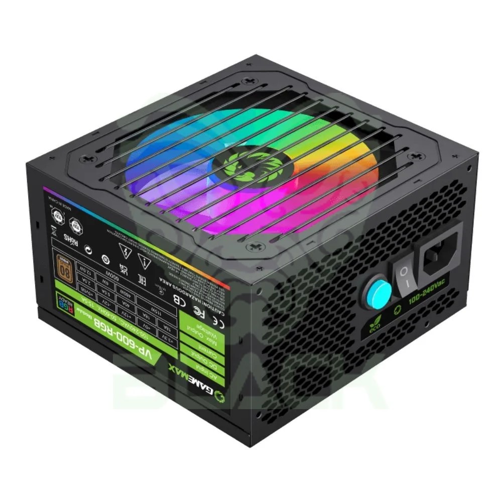 FUENTE 600W GAMEMAX 80 PLUS BRONZE VP-600-M-RGB