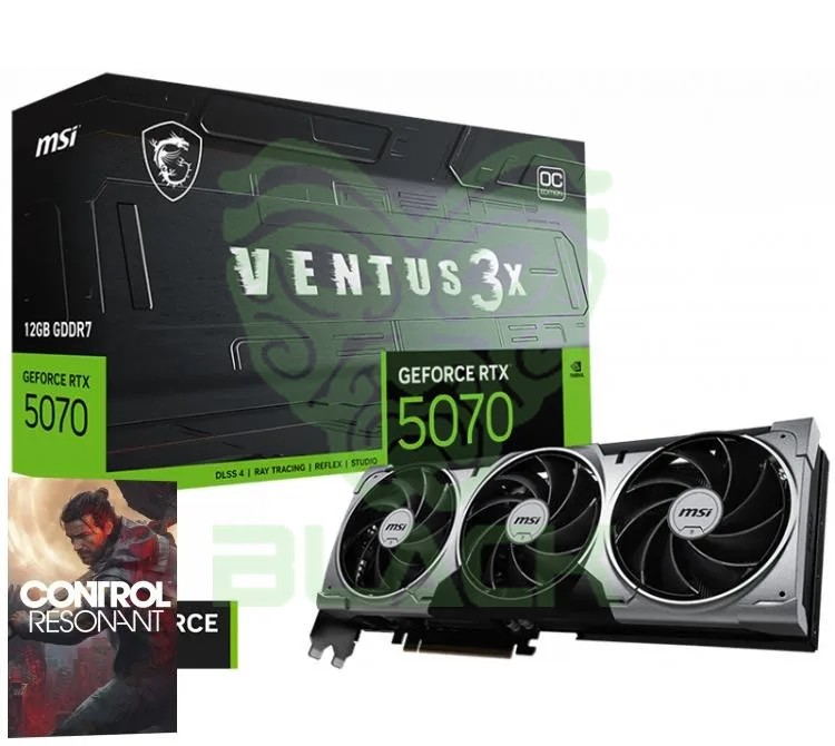 PLACA DE VIDEO MSI GEFORCE RTX 5070 12GB GDDR7 VENTUS 3X OC