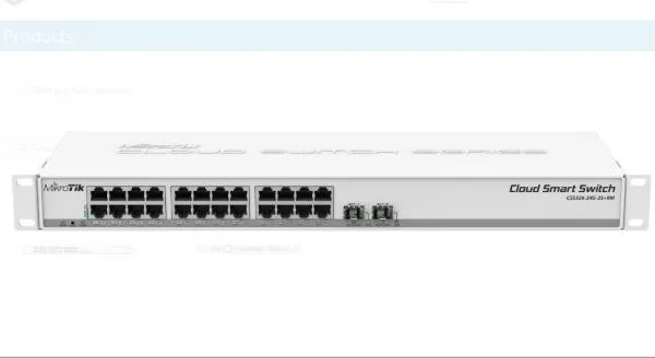 Switch Mikrotik 326-24g-2s+rm 24eth 2spf+ S/F