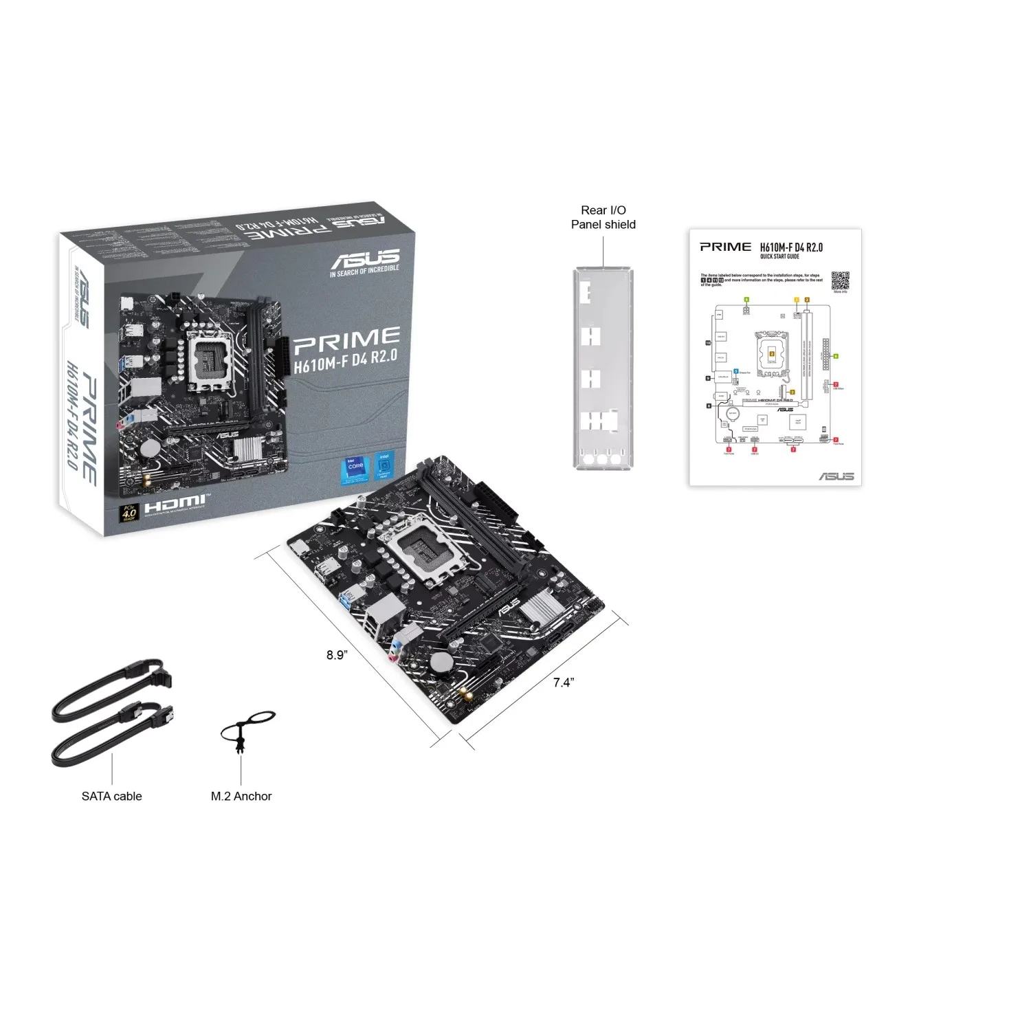 Motherboard ASUS PRIME H610M-F D4 R2.0 LGA 1700 DDR4 — foto 4