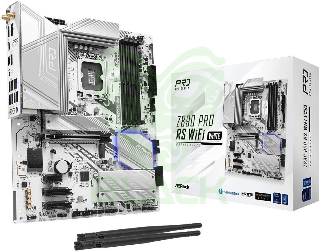 Kit Mother Asrock Z890 Pro Rs WIFI White + Procesador INTEL Core Ultra 5 245kf 5.2GHz Turbo Socket 1851