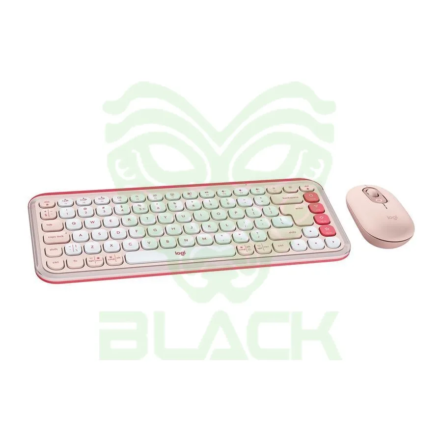 Combo Logitech Teclado Y Mouse Pop Icon Rose Bluetooth 5.1 Windows/Mac