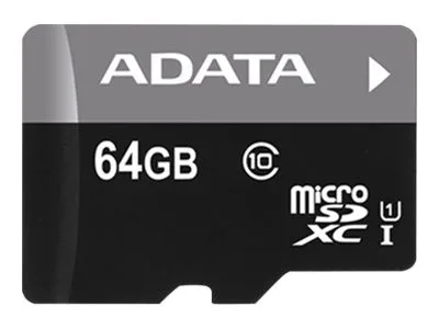 TARJETA DE MEMORIA MICROSD ADATA 64GB UHS-I CLASE 10 AUSDX64GUICL10A1-RA1