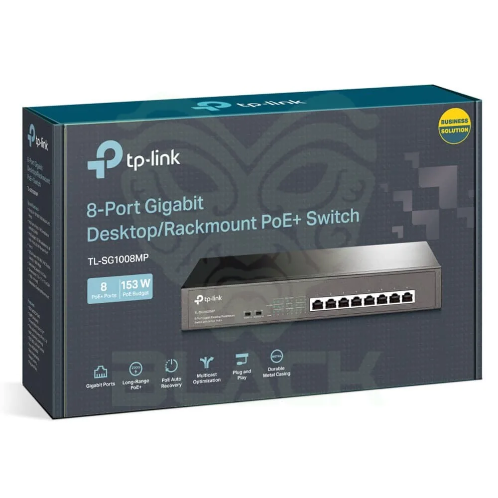 Switch Tp Link 8 Puertos 10/100/1000 Poe+ Rackeable