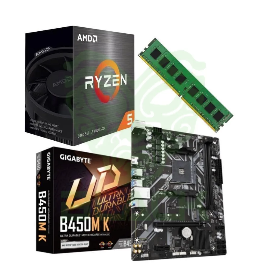 Combo Ecovision AMD Ryzen 5 5500 + Mother + 16GB
