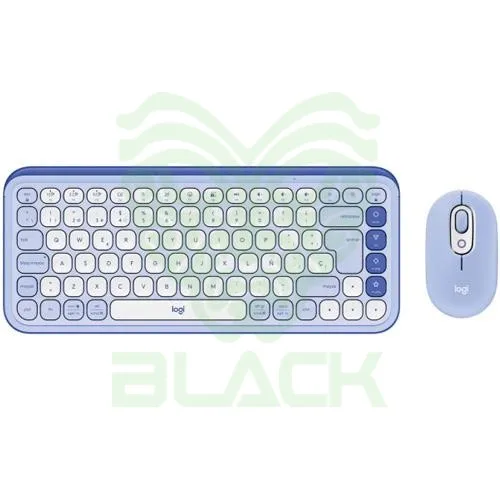 Combo Teclado Mouse Inalámbrico Logitech Icon Pop Lila