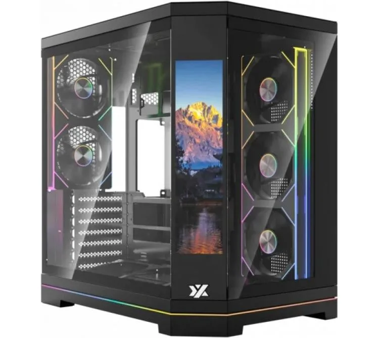 Gabinete Xyz Neutron X Pro Black 5x120mm ARGB Pwm Fans Dual Chamber 9.1