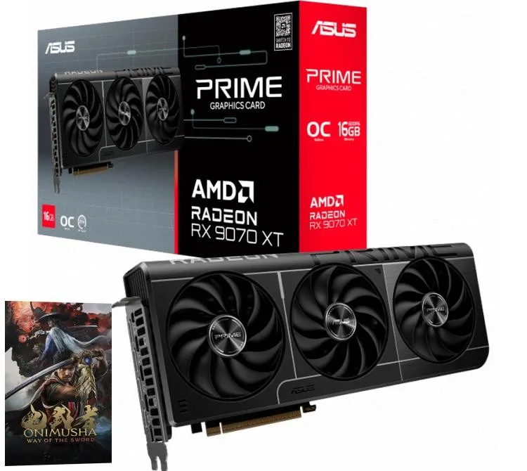 PLACA DE VIDEO RX 9070 XT ASUS AMD PRIME O16G