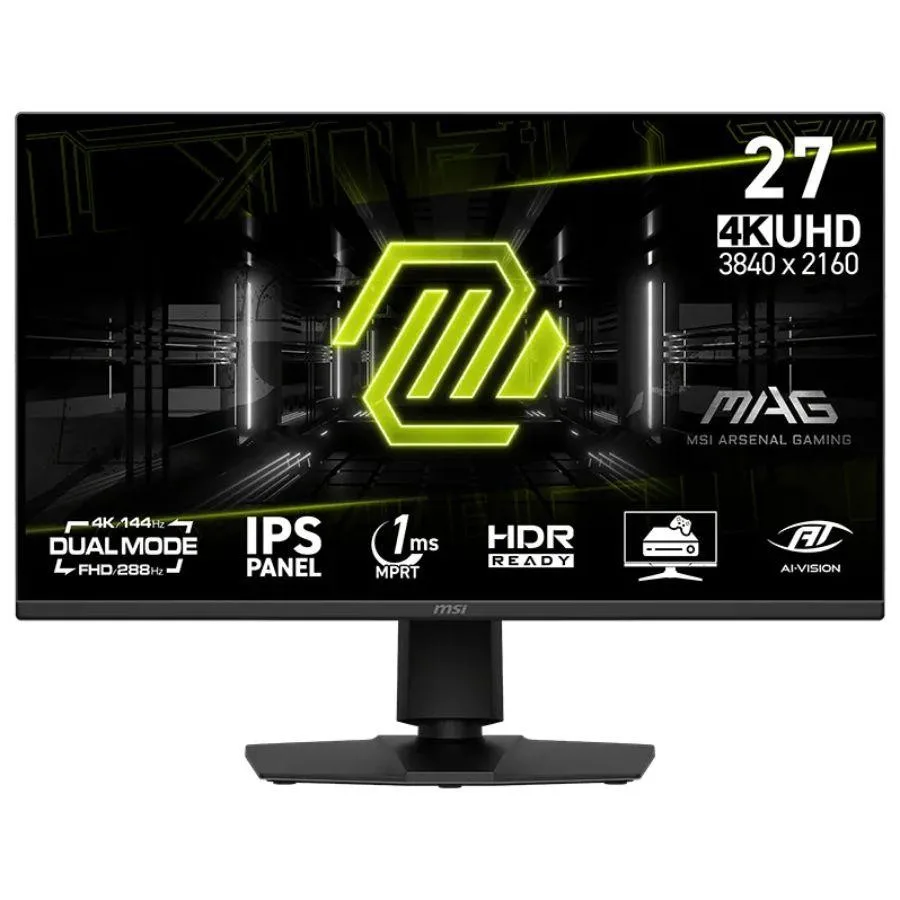 MONITOR 27" MSI MAG 275UPD UHD IPS 144HZ 1MS FLAT 2XHDMI + 1XDP PIVOTEABLE