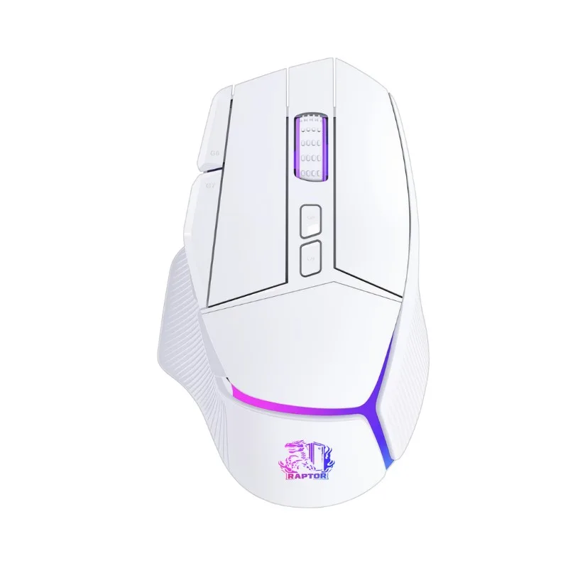 MOUSE RAPTOR STORM GRIP WIRELESS 9 BOTONES 24000DPI RETROILUMINADO C/SOFT WHITE